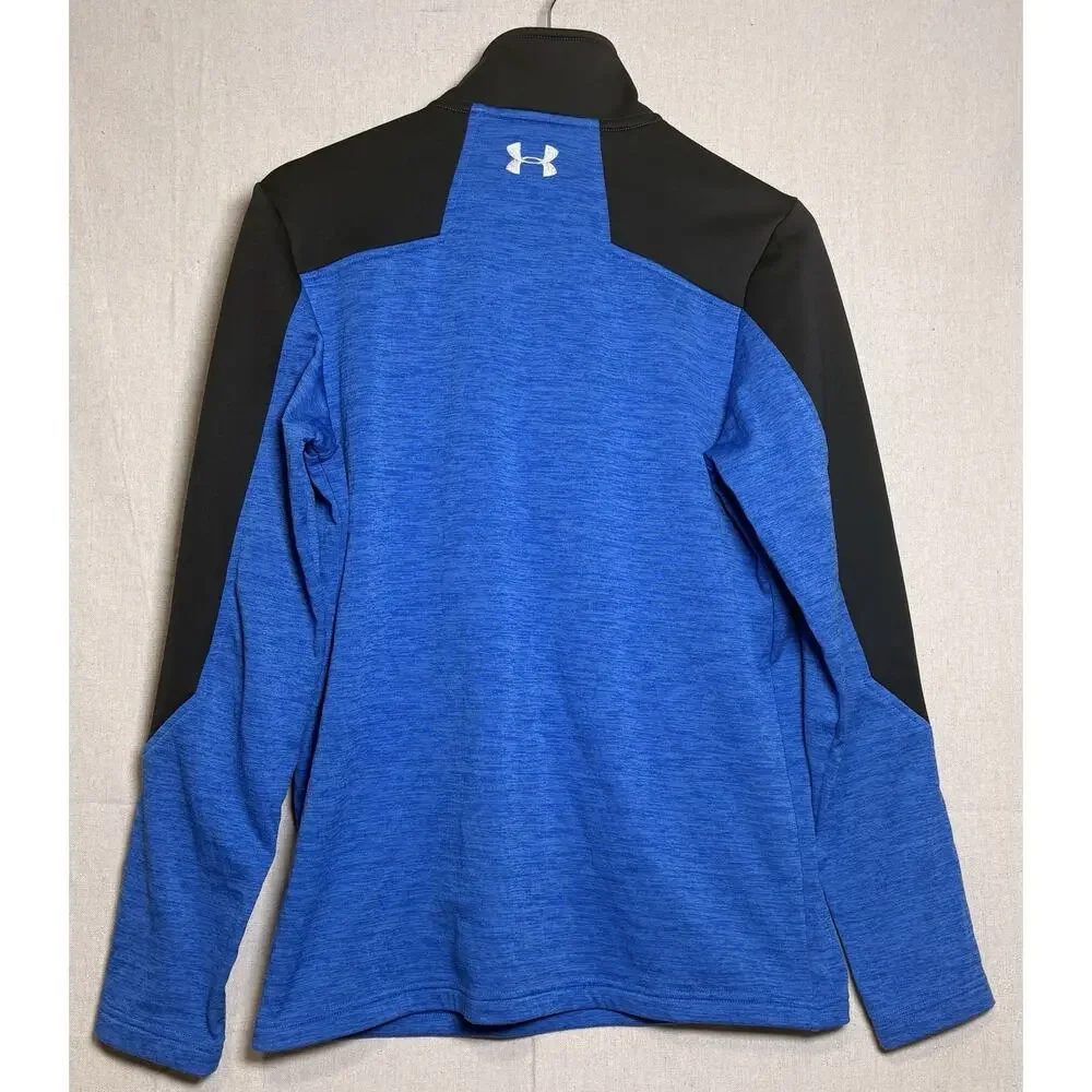 Under Armour Expanse Mens ColdGear Sz Small 1/4 Zip‎ Sweatshirt Blue/Black